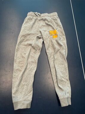 Nike Gray Jogger Sweatpants with Yellow Accent